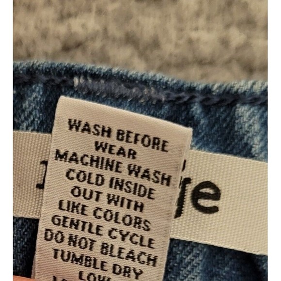 Womens Refuge Blue Pants Rose Embroidered Straight Leg Size 0 Measures 23x28 - Picture 11 of 16